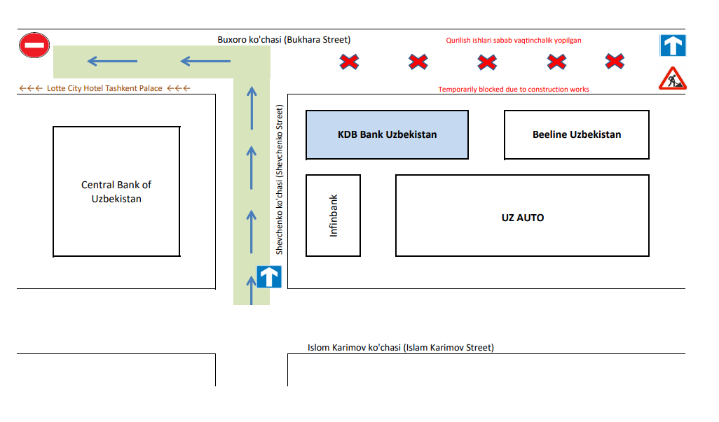 Information on Traffic Direction on Bukhara Street